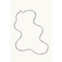55cm 5.4mm Width Flat Curb Necklace in Sterling Silver Necklaces Bevilles 
