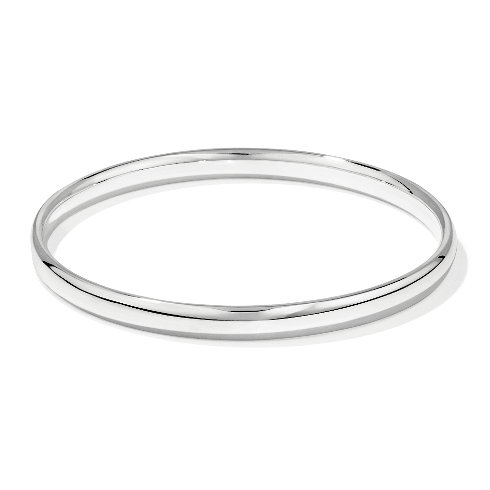 69mm 7mm Width Half Round Bangle in Sterling Silver Bangles Bevilles 