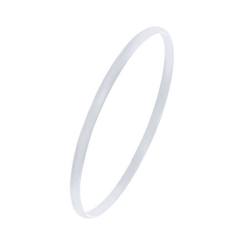 Sterling Silver Plain 1/2 Round Solid Bangle 4mm x 66mm Bangles Bevilles 