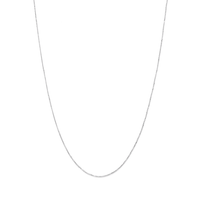 50cm 1mm Width Box Chain Necklace in Sterling Silver Necklaces Bevilles 