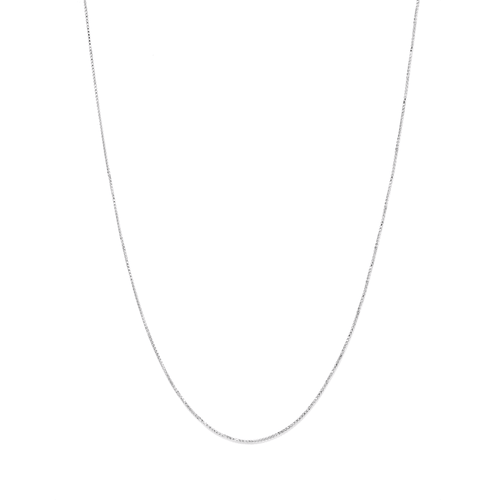 50cm 1mm Width Box Chain Necklace in Sterling Silver Necklaces Bevilles 