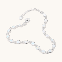 20cm Synthetic Opal Tennis Bracelet in Sterling Silver Bracelets Bevilles 