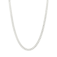 45cm 3mm Width Curb Chain Necklace in Sterling Silver Necklaces Bevilles 