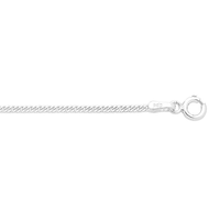 45cm 1.5mm Width Fine Curb Necklace in Sterling Silver Necklaces Bevilles 