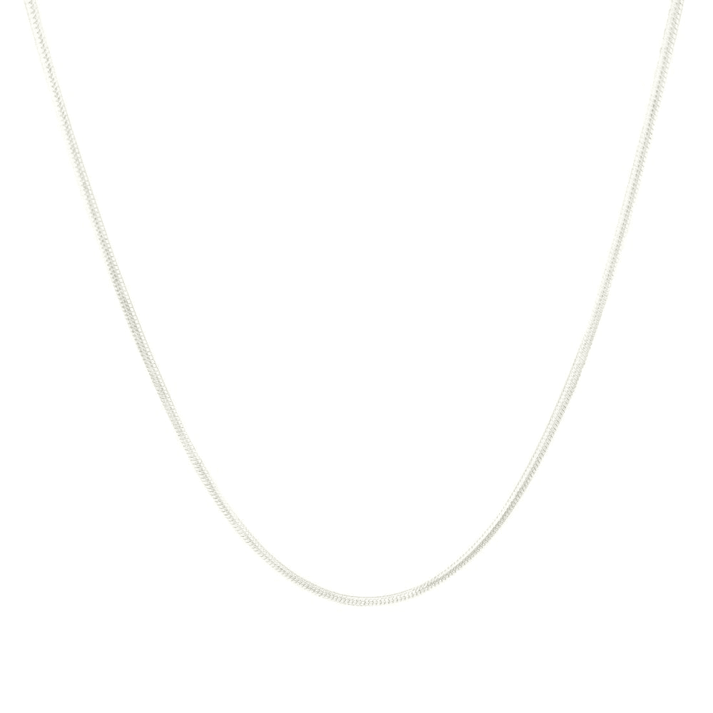 55cm 1mm-1.5mm Snake Chain Necklace in Sterling Silver Necklaces Bevilles 