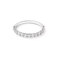 Sterling Silver Cubic Zirconia Claw Band Ring Rings Bevilles 