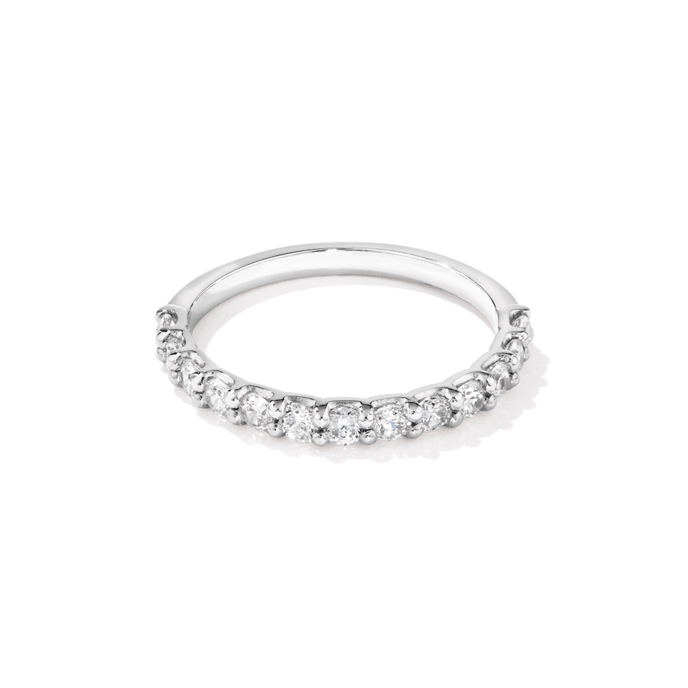 Sterling Silver Cubic Zirconia Claw Band Ring Rings Bevilles 