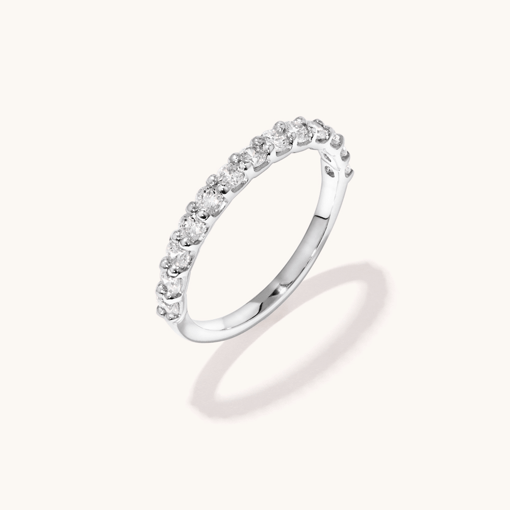 Sterling Silver Cubic Zirconia Claw Band Ring Rings Bevilles 