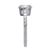 Sterling Silver Cubic Zirconia Solitaire Ring Rings Bevilles 