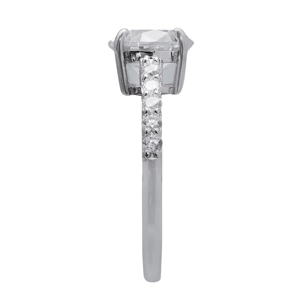 Sterling Silver Cubic Zirconia Solitaire Ring Rings Bevilles 