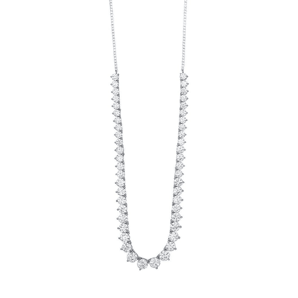 75cm Cubic Zirconia Tennis Bolo Necklace in Sterling Silver Pendants Bevilles 