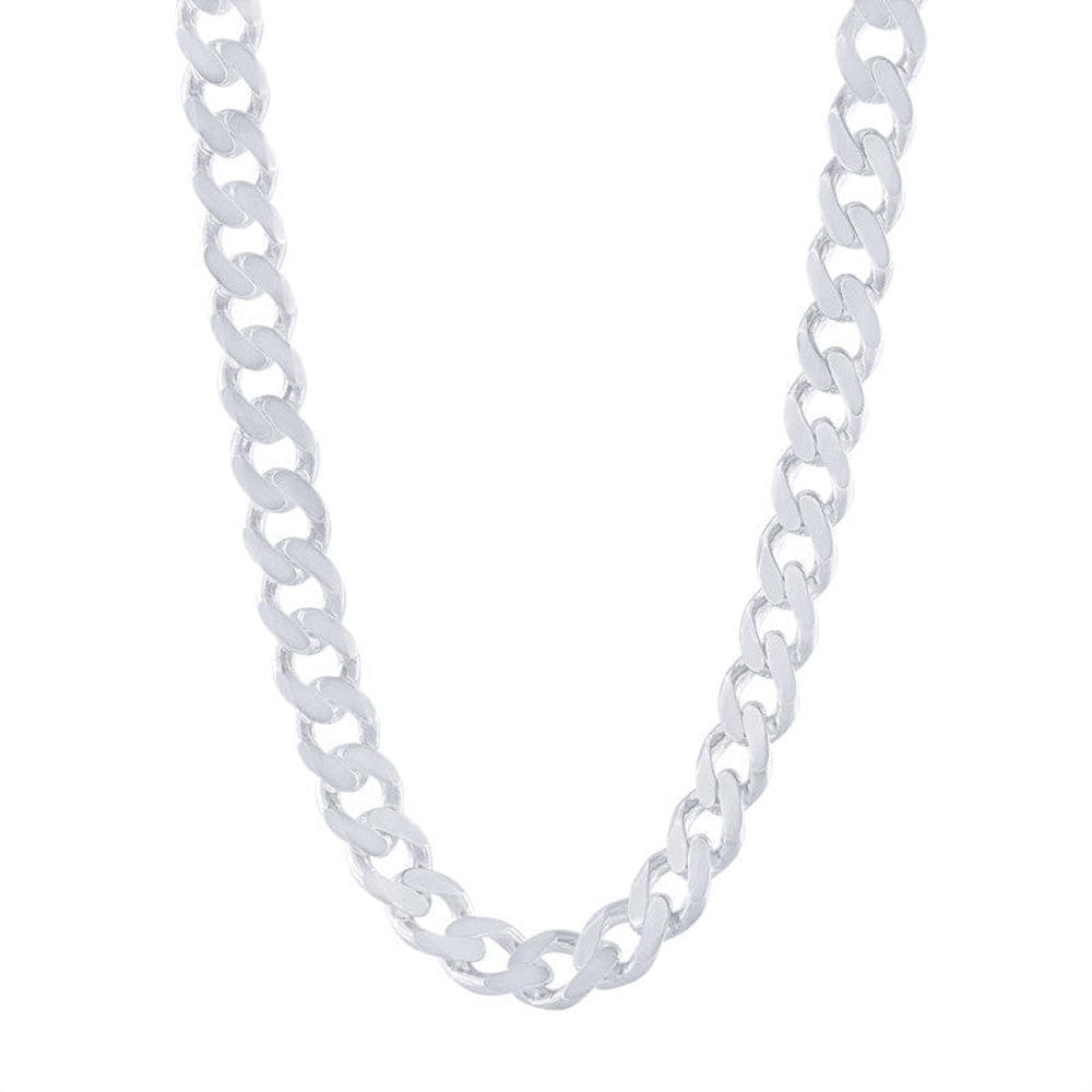 Sterling Silver Curb Necklace 60cm Pendants Bevilles 