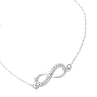 45cm Infinity Belcher Necklace in Sterling Silver Pendants Bevilles 