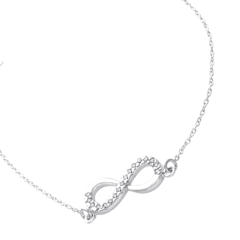 45cm Infinity Belcher Necklace in Sterling Silver Pendants Bevilles 