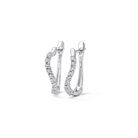 Diamond Miracle Hoop Earrings in Sterling Silver Earrings Bevilles 