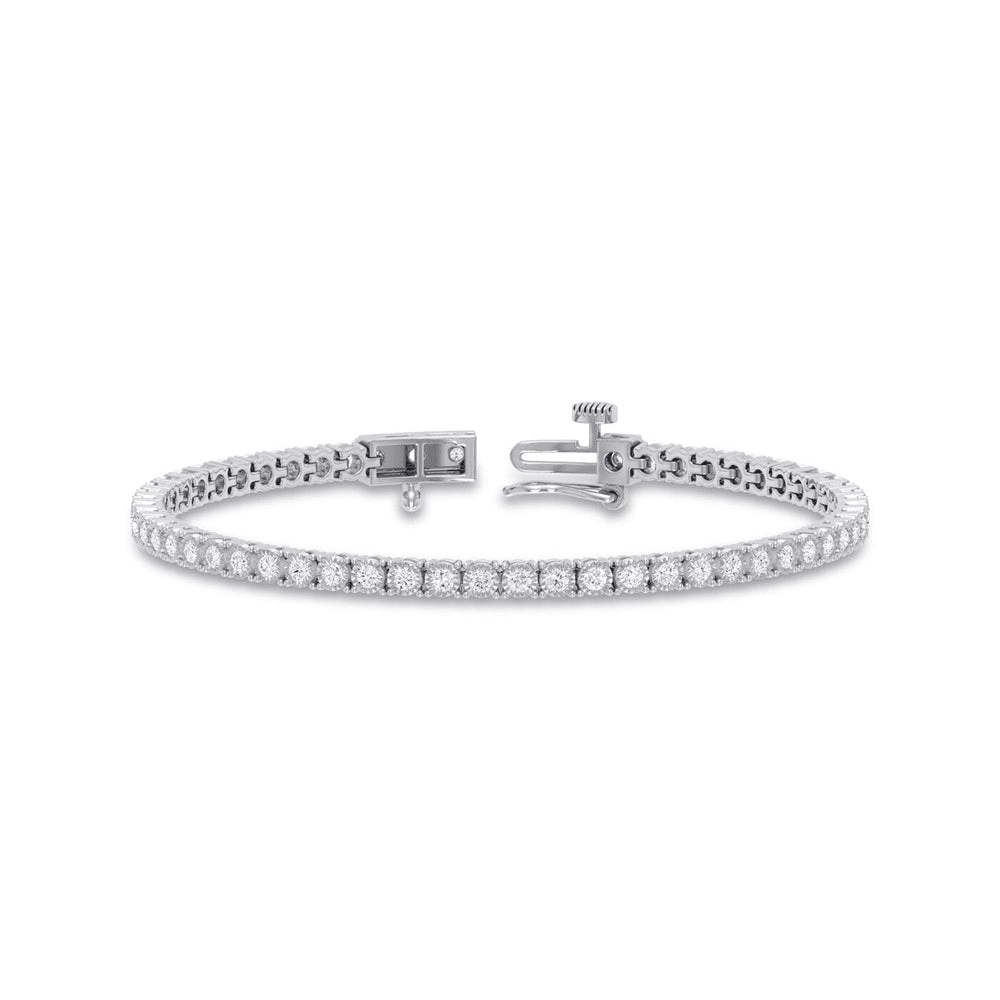 18cm Tennis Bracelet with 1.50tw of Diamonds in 9kt White Gold Bracelets Bevilles 