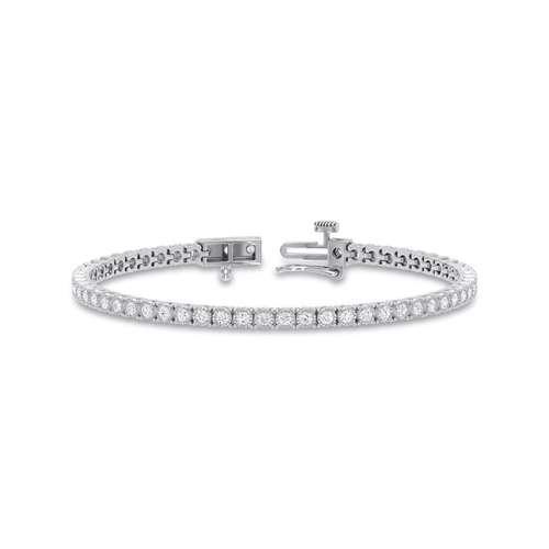 18cm Tennis Bracelet with 1.50tw of Diamonds in 9kt White Gold Bracelets Bevilles 