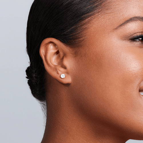 Meera 1.00tw Solitaire Laboratory-Grown Diamond Earrings in 9kt Yellow Gold Earrings Bevilles 