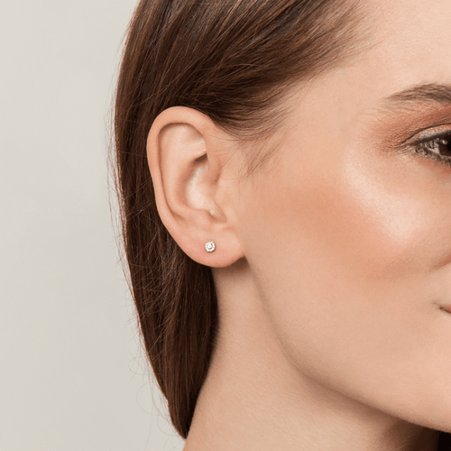 Tia Miracle Halo Diamond Stud Earrings in 9kt White Gold Earrings Bevilles 