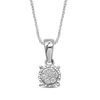 9ct White Gold Diamond Set Miracle Necklace Bevilles Jewellers 