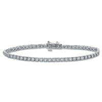 Tennis Bracelet with 1.25ct of Diamonds in 9ct White Gold Bracelets Bevilles Jewellers 