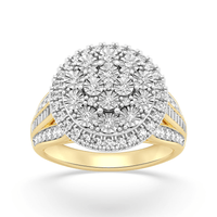 Miracle Composite Ring with 1.00tw of Diamonds in 9kt Yellow Gold Rings Bevilles 