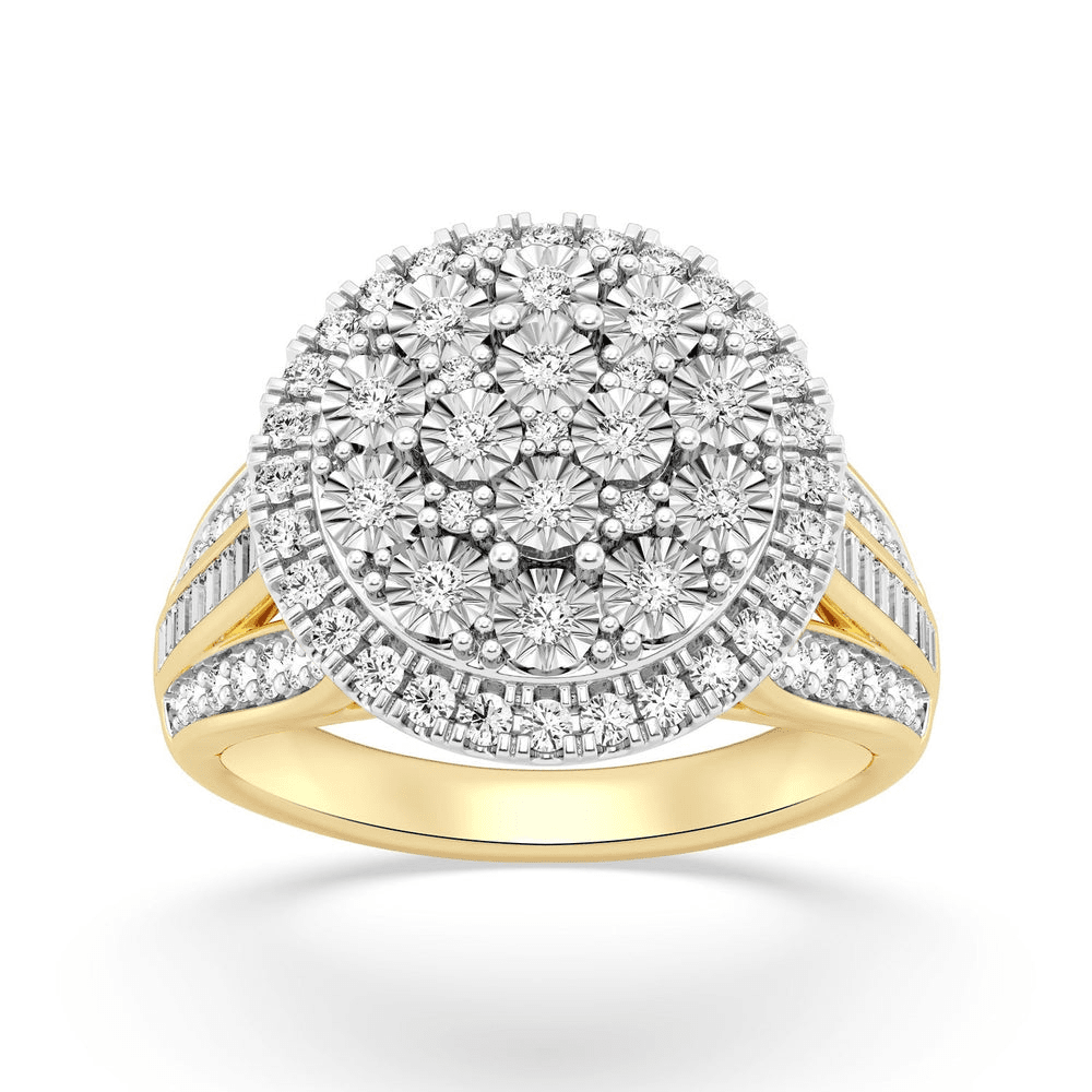 Miracle Composite Ring with 1.00tw of Diamonds in 9kt Yellow Gold Rings Bevilles 
