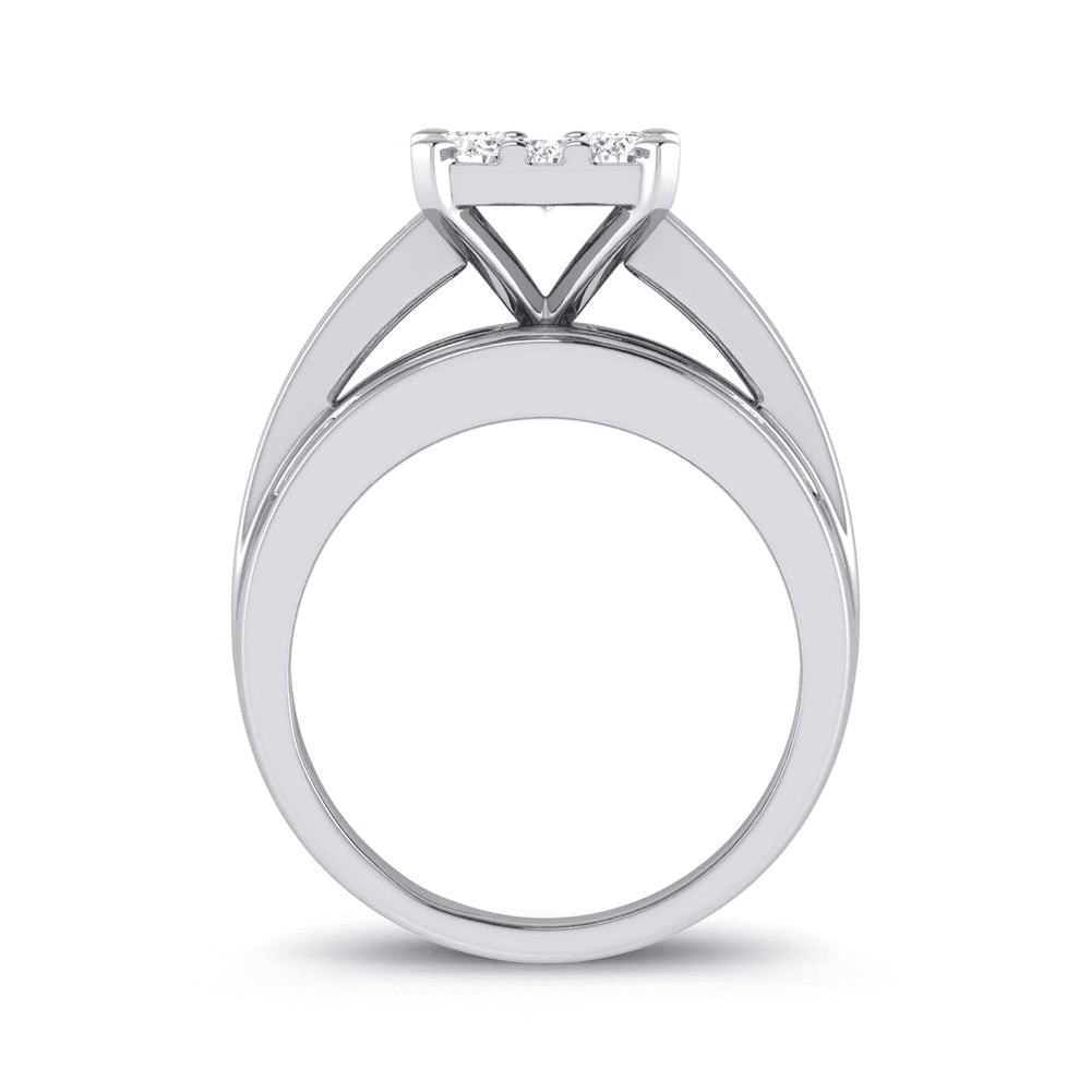 Brilliant Baguette Ring with 2.00tw of Diamonds in 9kt White Gold Rings Bevilles 