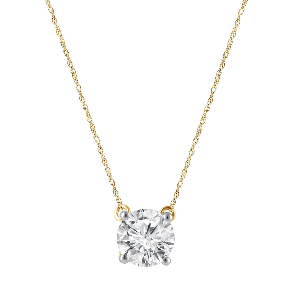 Meera 1.00ct Laboratory-Grown Solitaire Diamond Necklace in 9kt Yellow Gold Pendants Bevilles 
