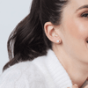 Meera Stud Earrings with 1.00ct of Laboratory Grown Diamonds in 18ct White Gold Bevilles Jewellers 
