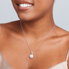 Double Halo Pendant Necklace with 0.15ct of Diamonds in Sterling Silver Bevilles Jewellers 