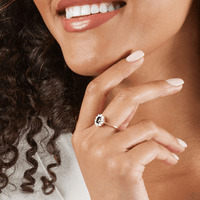 9kt Yellow Gold Diamond and Sapphire Ring Rings Bevilles 