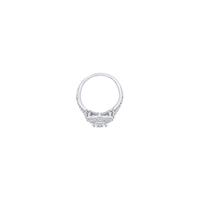 Square Shaped Cluster Ring with Cubic Zirconia in Sterling Silver Rings Bevilles 