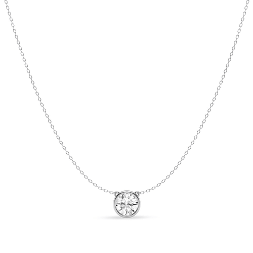 Mirage Slider Necklace with 2.00tw of Laboratory-Grown Diamonds in Sterling Silver and Platinum Pendants Bevilles 