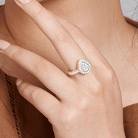 Meera Pear Shaped Ring with 0.50tw of Laboratory-Grown Diamonds in 9kt Yellow Gold Rings Bevilles 