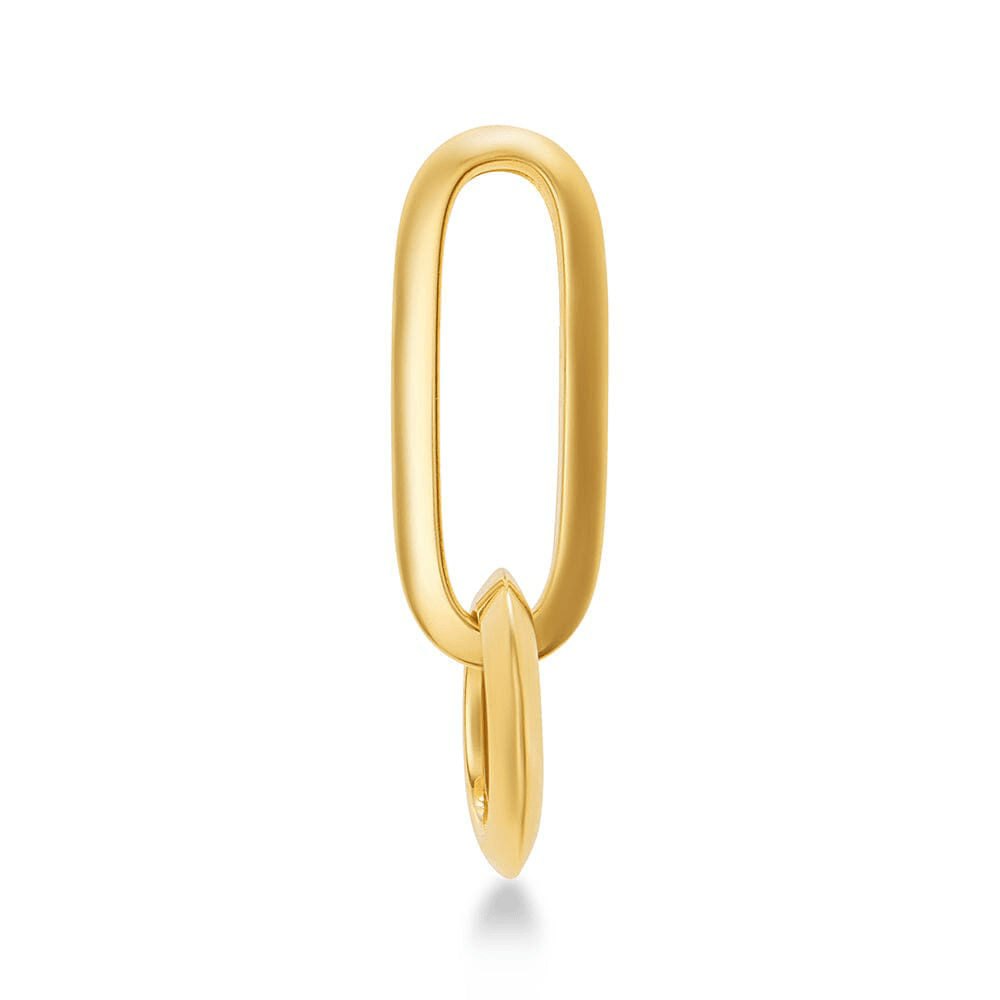 Paperclip Drop Earrings in 9kt Yellow Gold Earrings Bevilles 