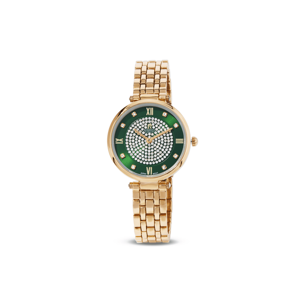 Roberto Carati Charli Crystal Set Gold Tone Watch Watches Roberto Carati 