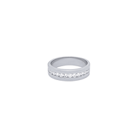 Cubic Zirconia Channel Ring in Sterling Silver Rings Bevilles 