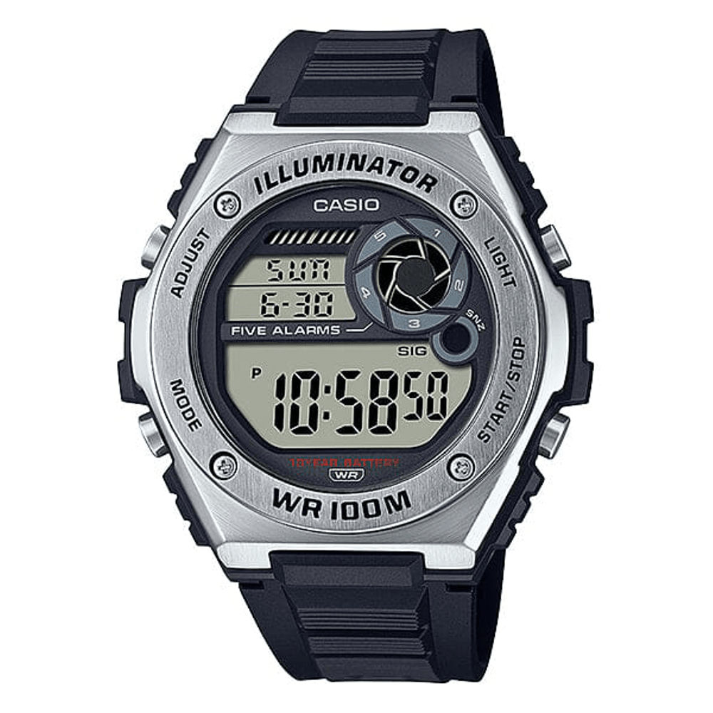 Casio Silver Digital Watch MWD100HD-1A Watches Casio 