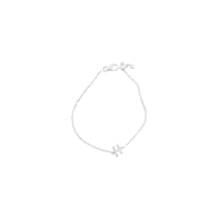 19cm Initial H Bracelet with Cubic Zirconia in Sterling Silver Bracelets Bevilles 