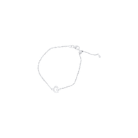 19cm Initial G Bracelet with Cubic Zirconia in Sterling Silver Bracelets Bevilles 