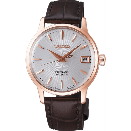Seiko Cocktail Time Automatic Brown Leather Watch SRP852J Watches Seiko 