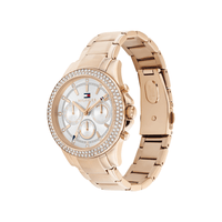 Tommy Hilfiger Haven Ionic Plated Carnation Gold Steel Light Grey Dial Women's Watch 1782624 Watches Tommy Hilfiger 