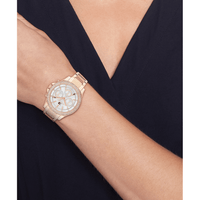 Tommy Hilfiger Haven Ionic Plated Carnation Gold Steel Light Grey Dial Women's Watch 1782624 Watches Tommy Hilfiger 
