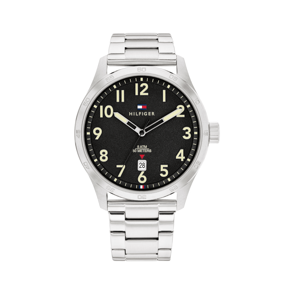Tommy Hilfiger Forrest Black and Silver Men's Watch 1710594 Watches Tommy Hilfiger 