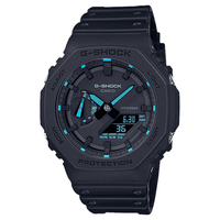 Casio G-Shock Black and Blue Men's Watch GA-2100-1A2 Watches Casio G Shock 