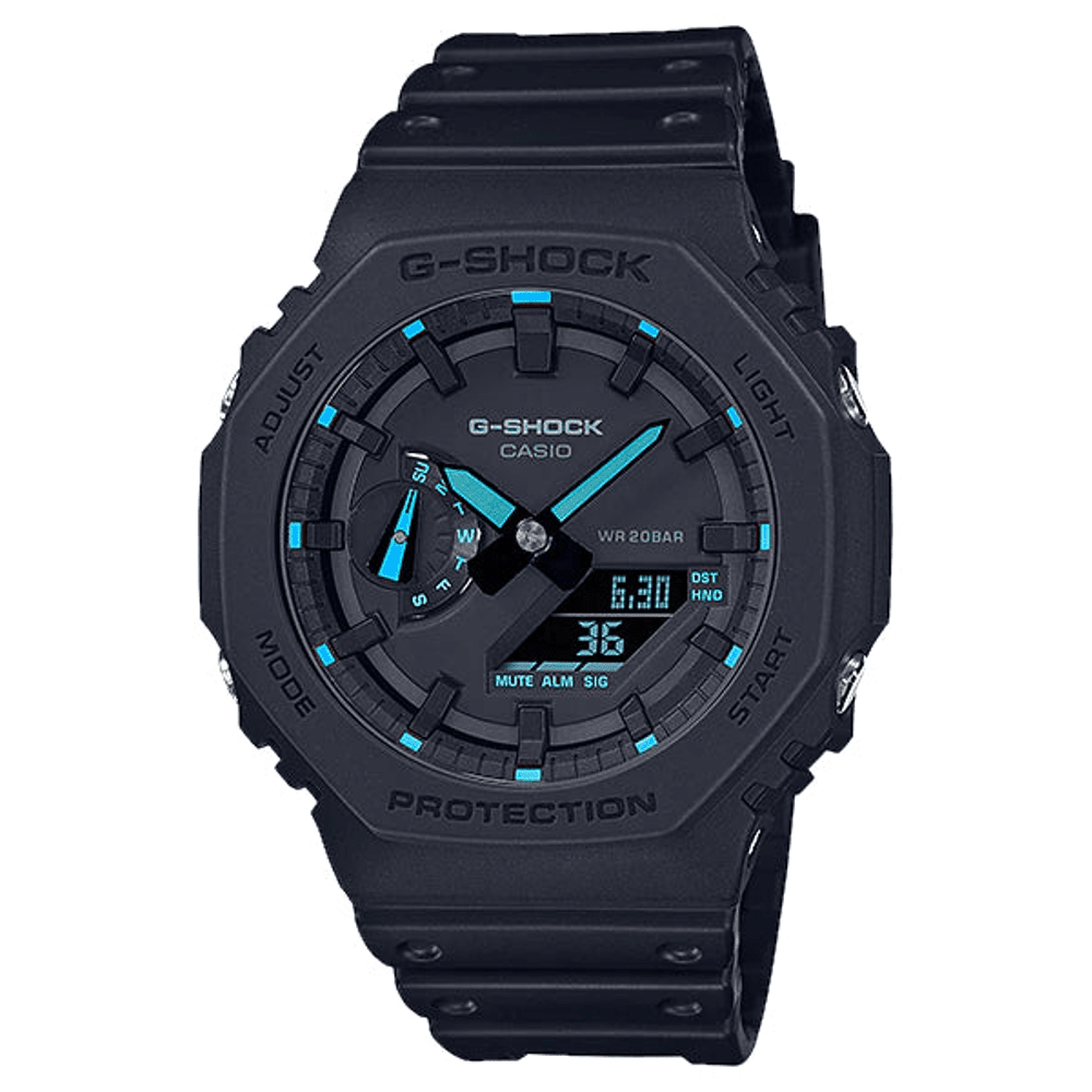 Casio G-Shock Black and Blue Men's Watch GA-2100-1A2 Watches Casio G Shock 