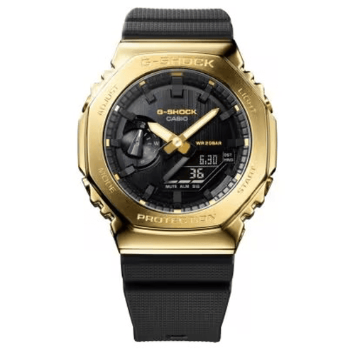 Casio G Shock Men's Black and Gold Watch GM-2100G-1A9 Watches Casio 