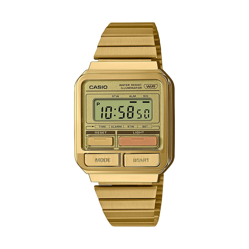 Casio Vintage Digital Gold Tone Watch A120WEG-9A Watches Casio 