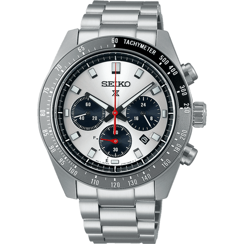 Seiko Prospex Speedtimer Solar Chrono Silver Face Case Band SSC911P Watches Seiko 